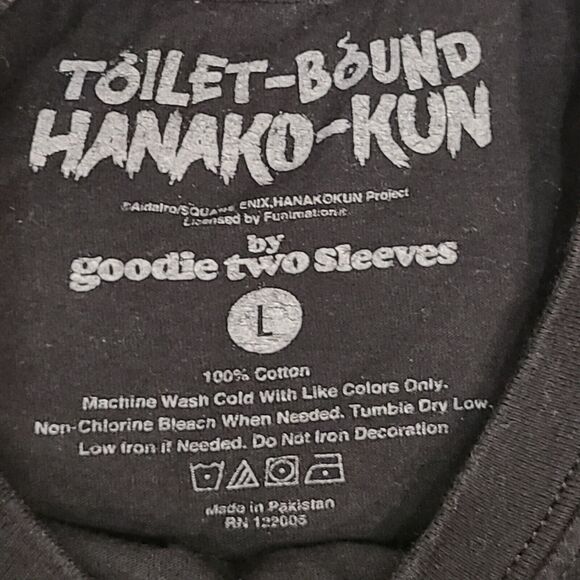 Toilet Bound Hanako-Kun Graphic Japanese Anime Black T-Shirt Men Size L - Picture 4 of 4